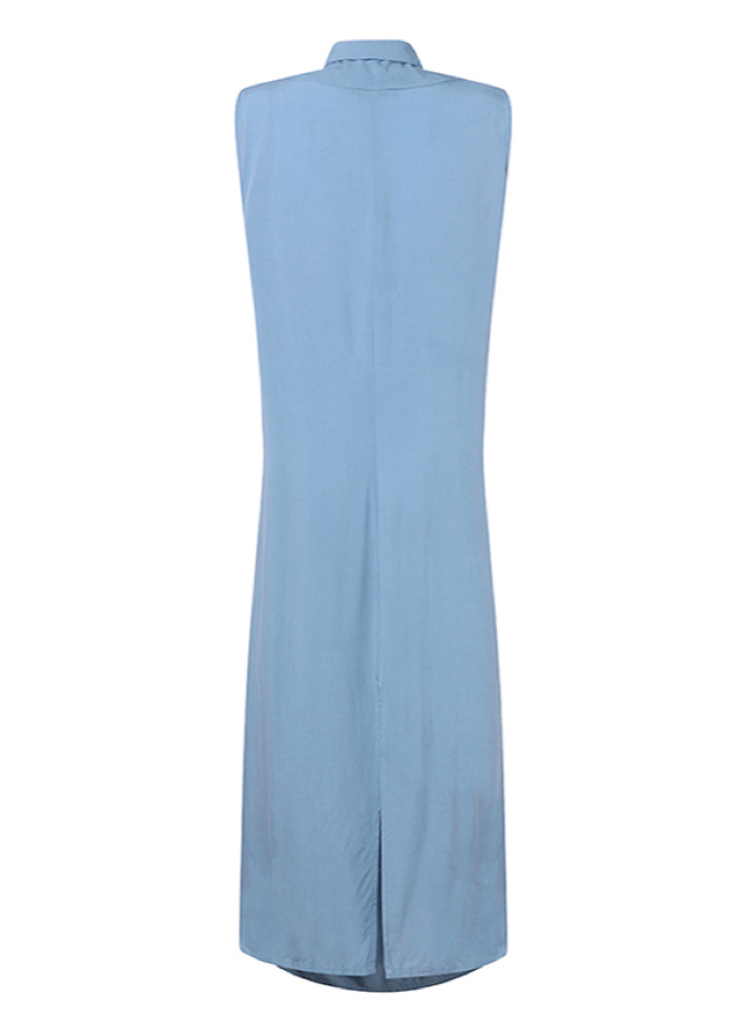 Lana's Asymmetric, Trendy, Stylish, Multicolor, Sleeveless, Loose, Long Baggy Dress