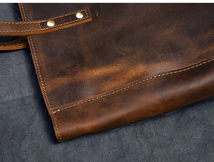 Hillary's Retro, Vintage, Genuine Leather, Trendy, Stylish, Shoulder Tote Bag