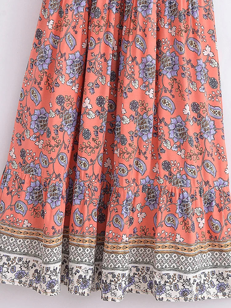 Hala's A-Line, casual, boho Style, Trendy, Vintage, Stylish, Long, Short Sleeves, dress