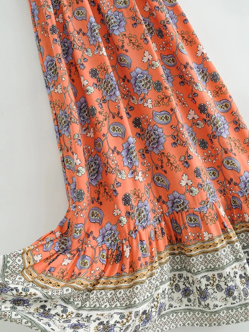 Charlotte's Boho, Casual, Trendy, Stylish, Vintage, Sleeveless, Midi Dress