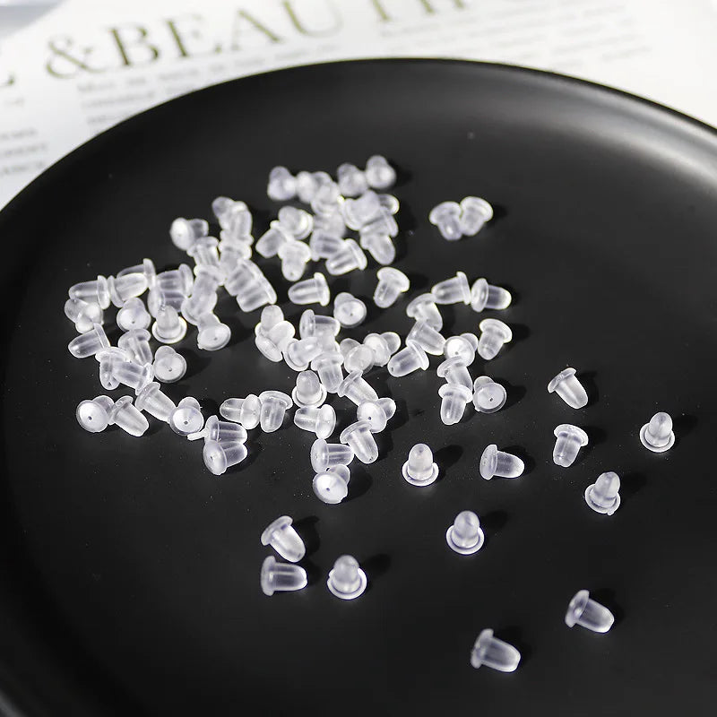 100 Stück Gummi-Ohrringstopfen