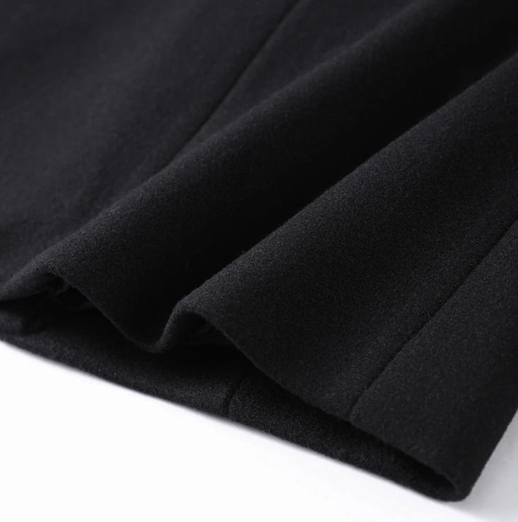 Close-up of black fabric on a white background