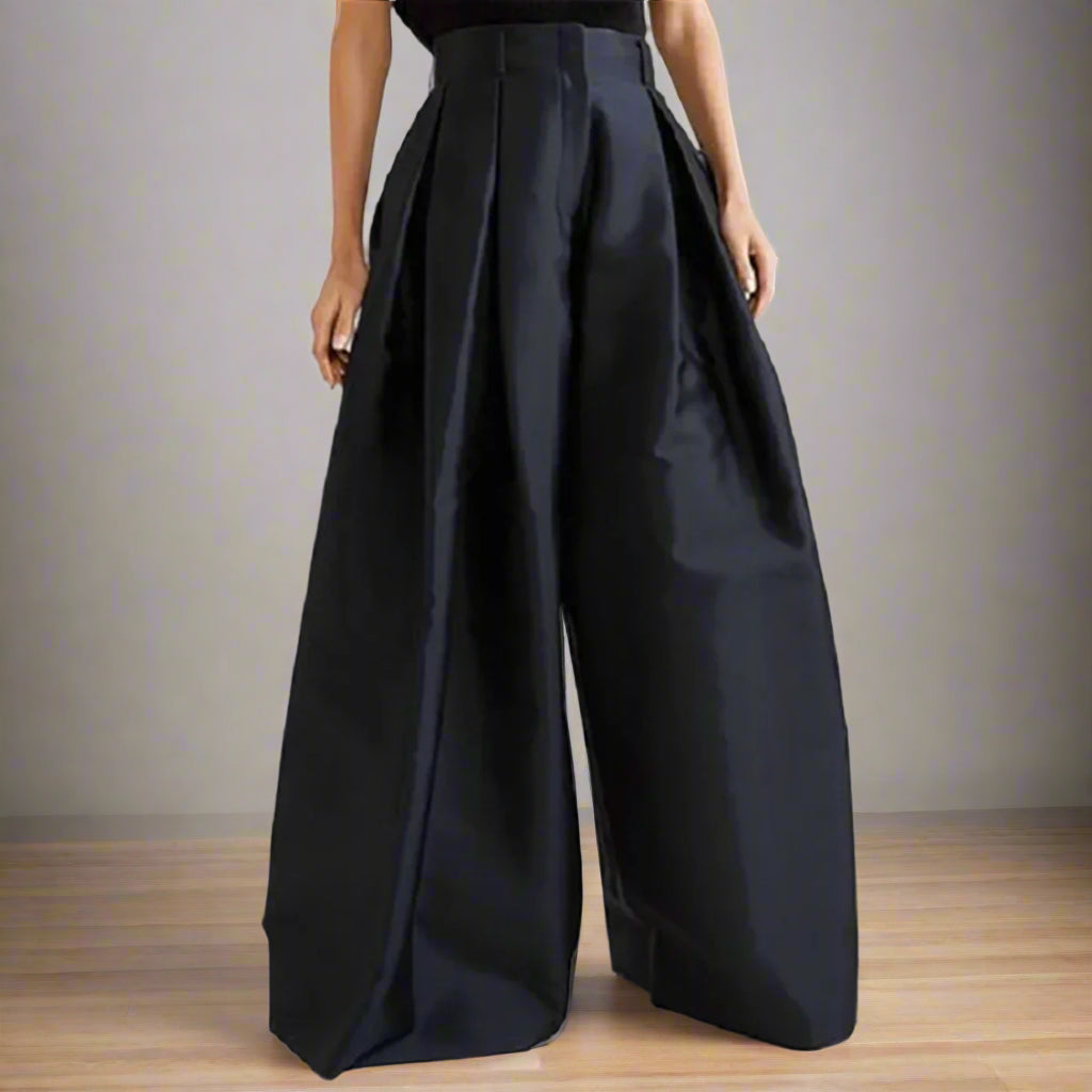 Ursula's Trendy, Stylish, Vintage, Elegant, Wide Flare Leg, High Waist, Casual Pants