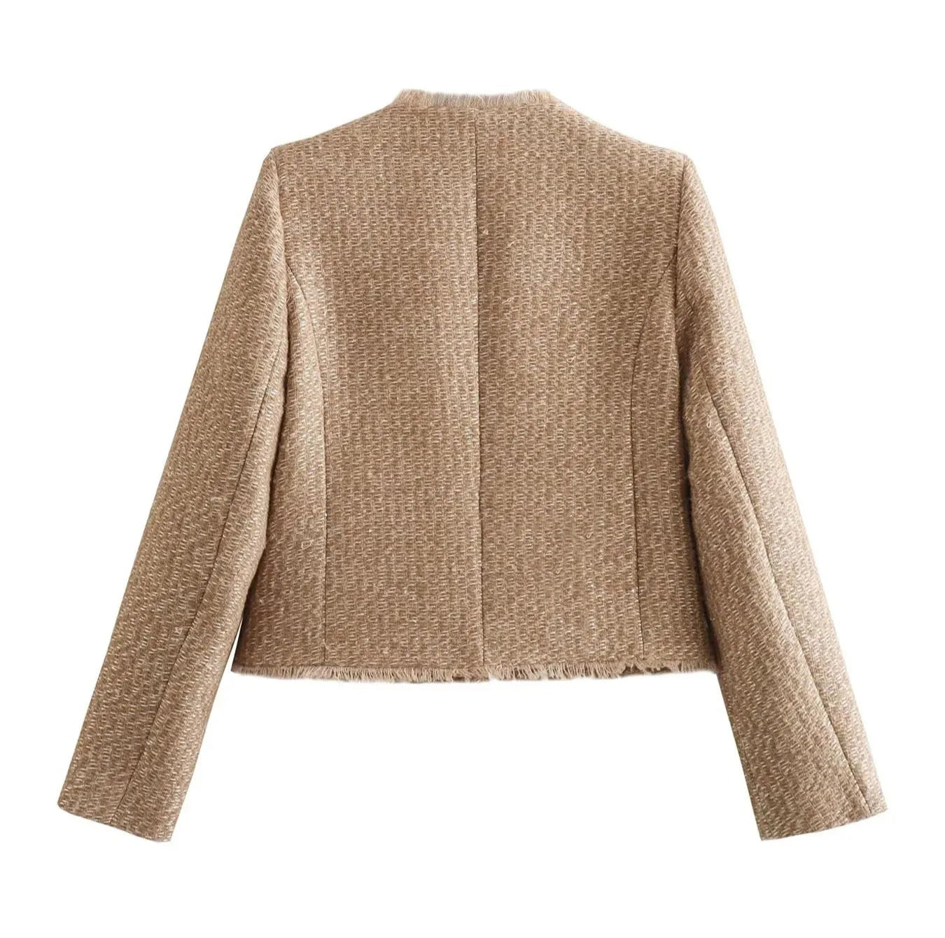 Jackie's Trendy, Stylish, Vintage, Long Sleeves, Waistline, Tweed, Winter/Autumn Jacket