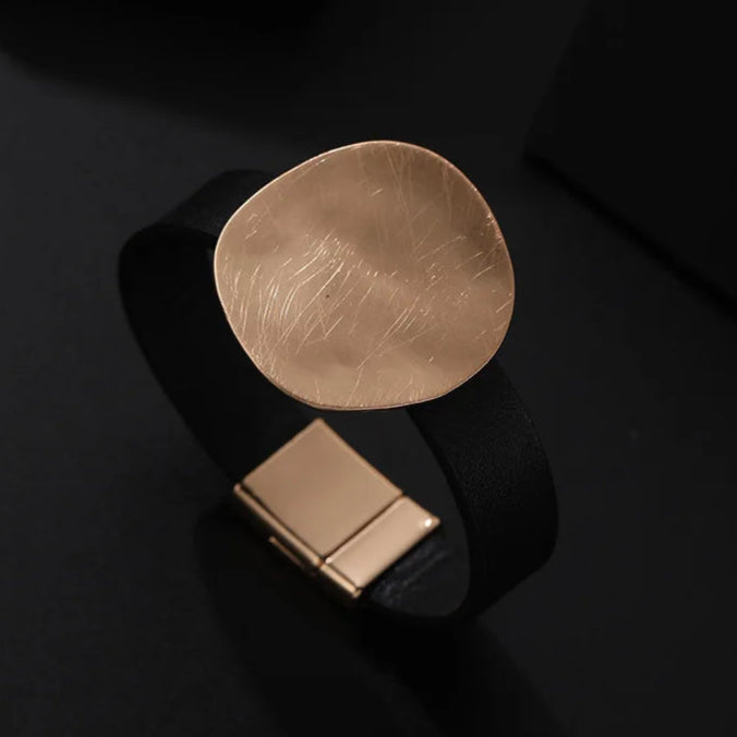 Marian's Luxury, Trendy, Stylish, Retro, Magnet Lock, Golden/Silver, Bangles Bracelets