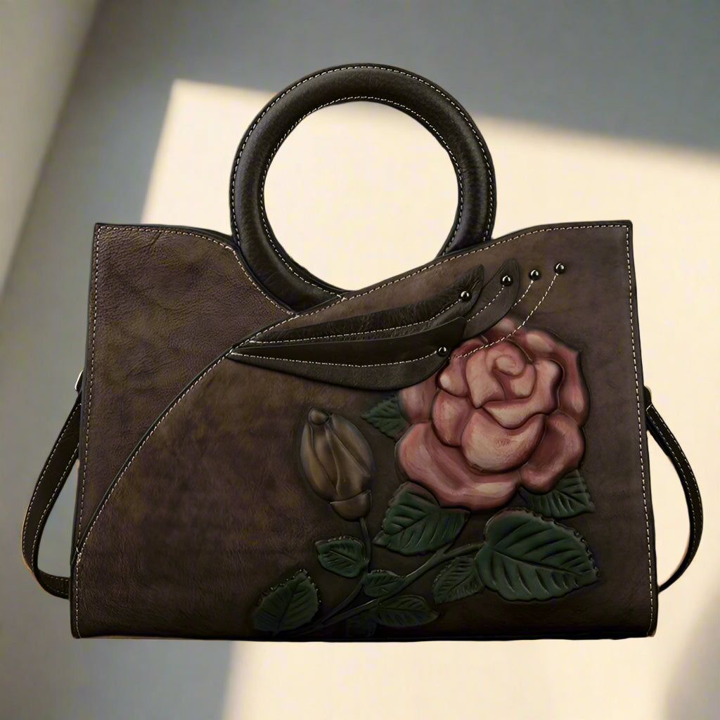 Whitney's Retro, Vintage, Genuine Leather, Trendy, Stylish, Handmade, Shoulder Bag