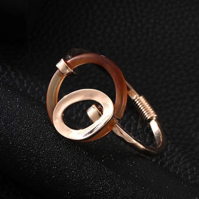 Jackie's Luxury, Trendy, Stylish, Golden, Resin, Hock Lock, Bangles Bracelet