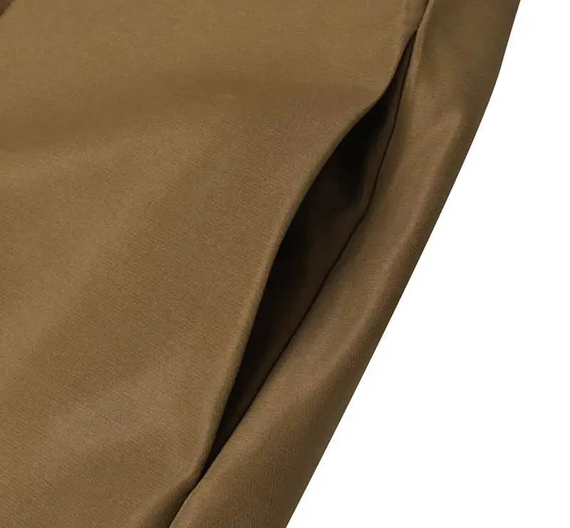 Maria's Elegant, Trendy, Stylish, Casual, Maxi, Solid Color, High Waist, Pockets, A-Line Skirts