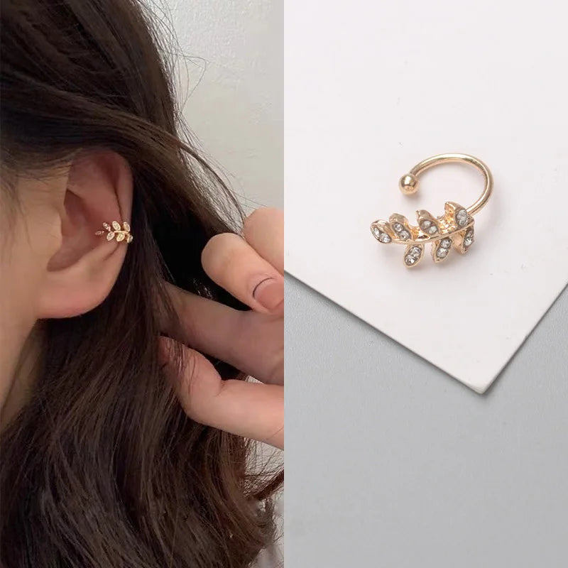 Gift's non-piercing, Golden, Stylish, Trendy, Ear-cuff, Earrings