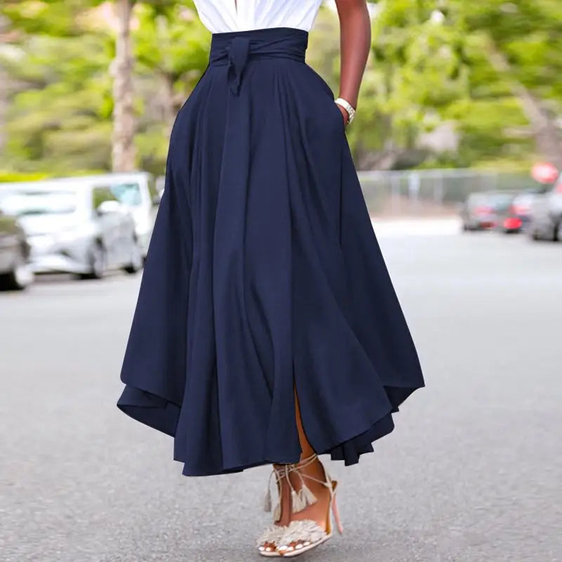 Linda's asymmetric elegant midi skirt