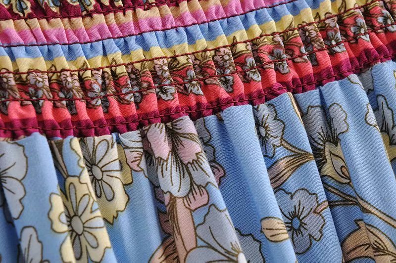 Lola's Boho, Elastic waist, Asymmetric, Long, Trendy, Vintage, Party, Stylish skirt