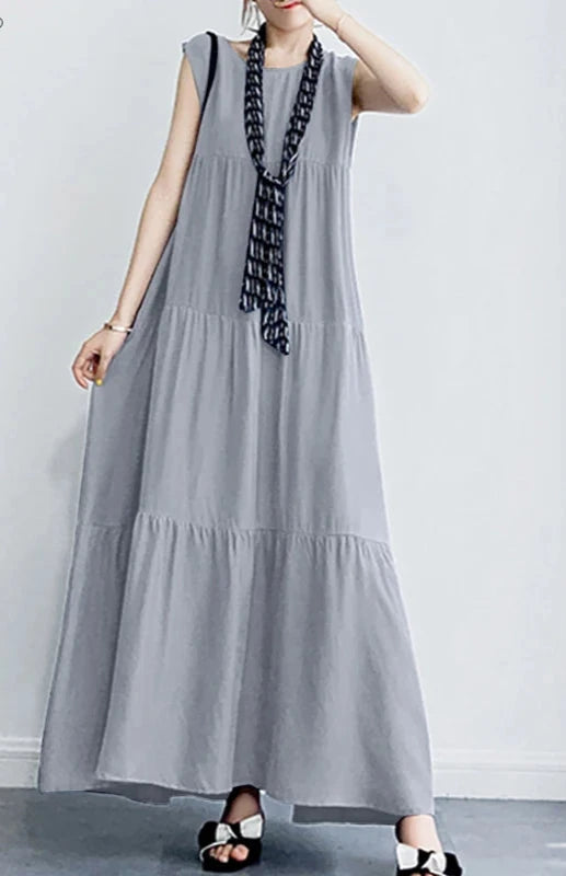 Sandra's Casual Loose Sleeveless Maxi Dress