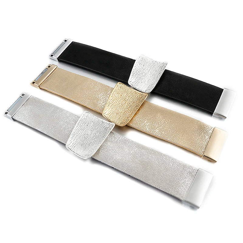 Whitney's Leather Metal Alloy Minimalist Bracelet