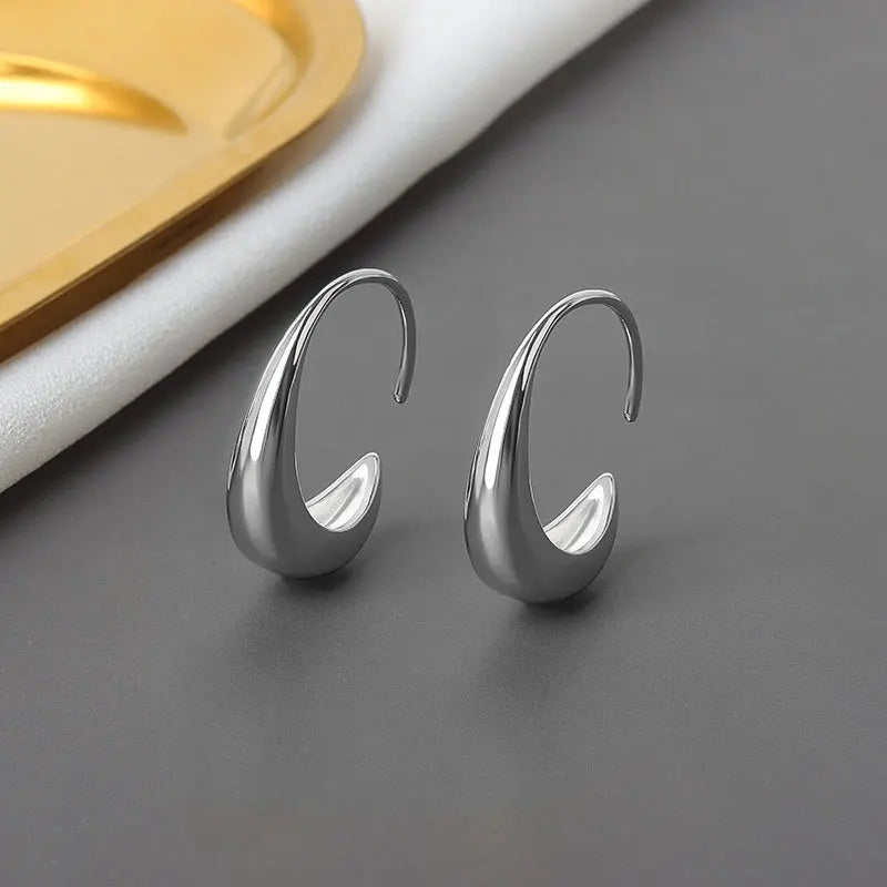 Charlie's 925 Sterling Silver, Trendy ,Vintage ,Simple ,Retro, Hocked Earring