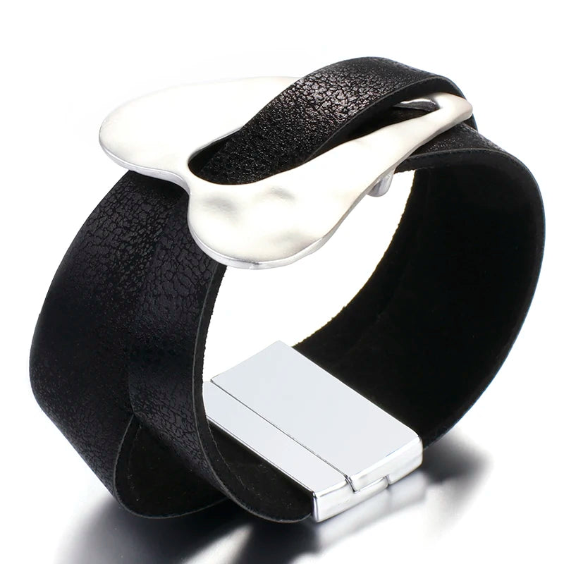 Yasmine's Leather Bracelet Magnetic buckle Bracelets