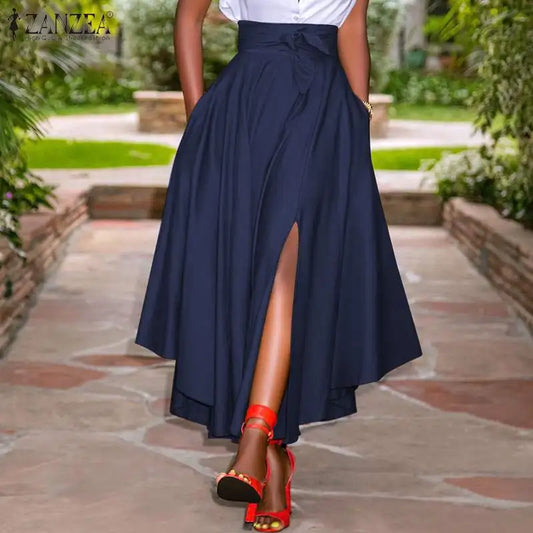 Linda's asymmetric elegant midi skirt