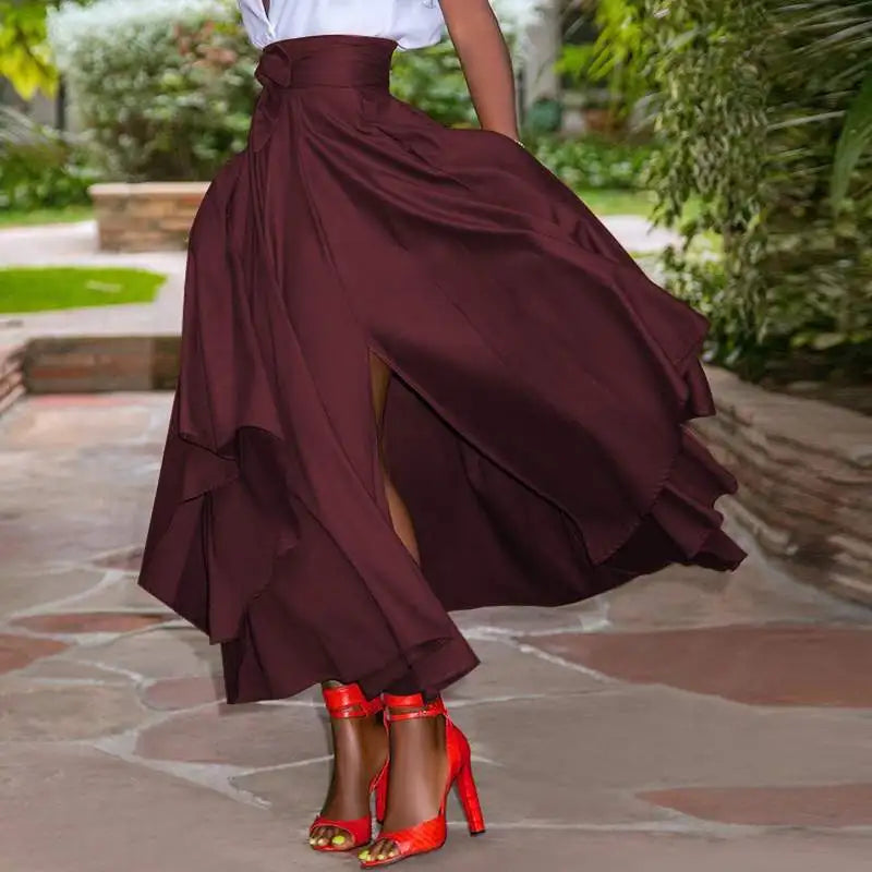 Linda's asymmetric elegant midi skirt