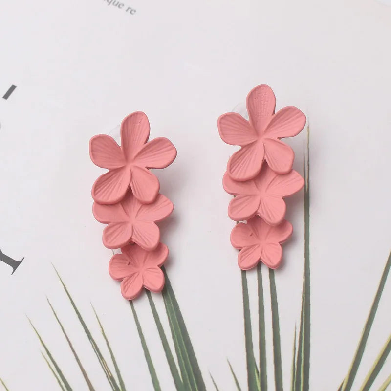 Shirley's Pinkish , Multi designs, Studs, Clip on, Floral Earrings