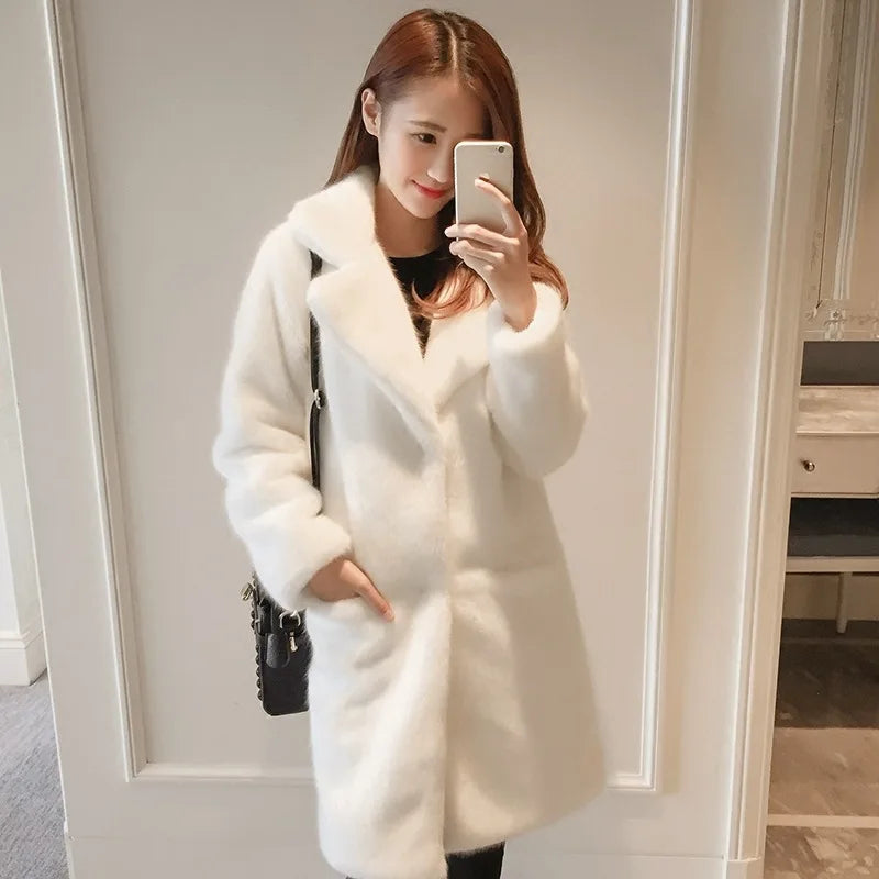 Huda's Plush Fur Open Jacket