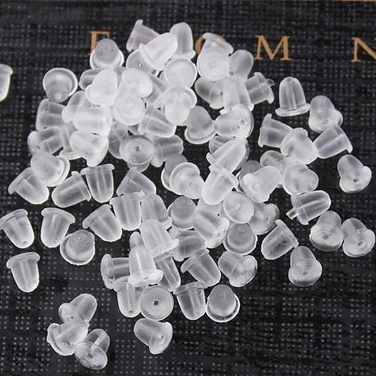 100Pcs Rubber Earring Plug