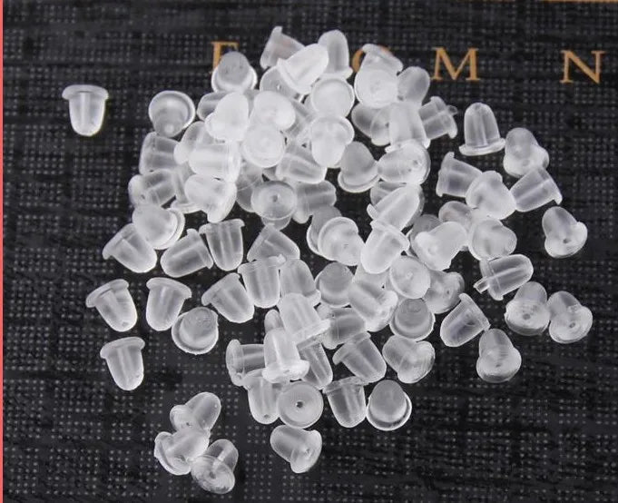 100Pcs Rubber Earring Plug