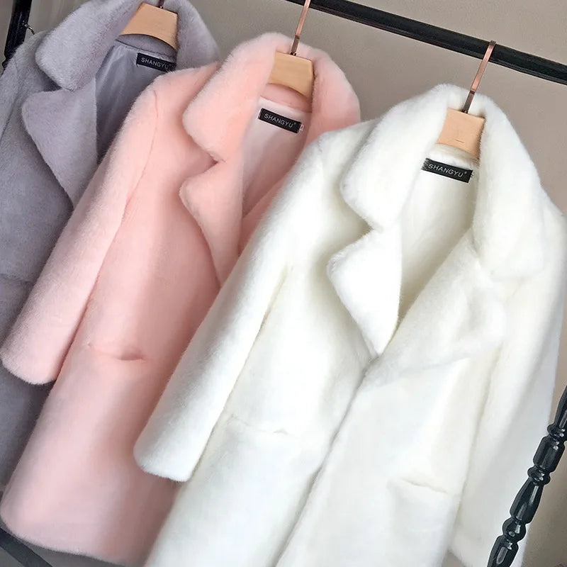 Huda's Plush Fur Open Jacket