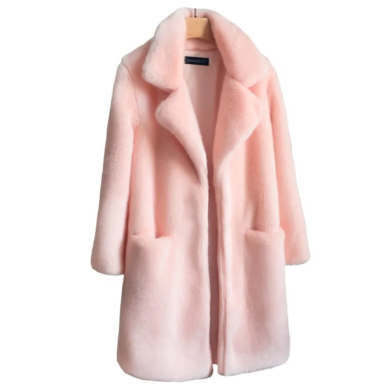 Huda's Plush Fur Open Jacket