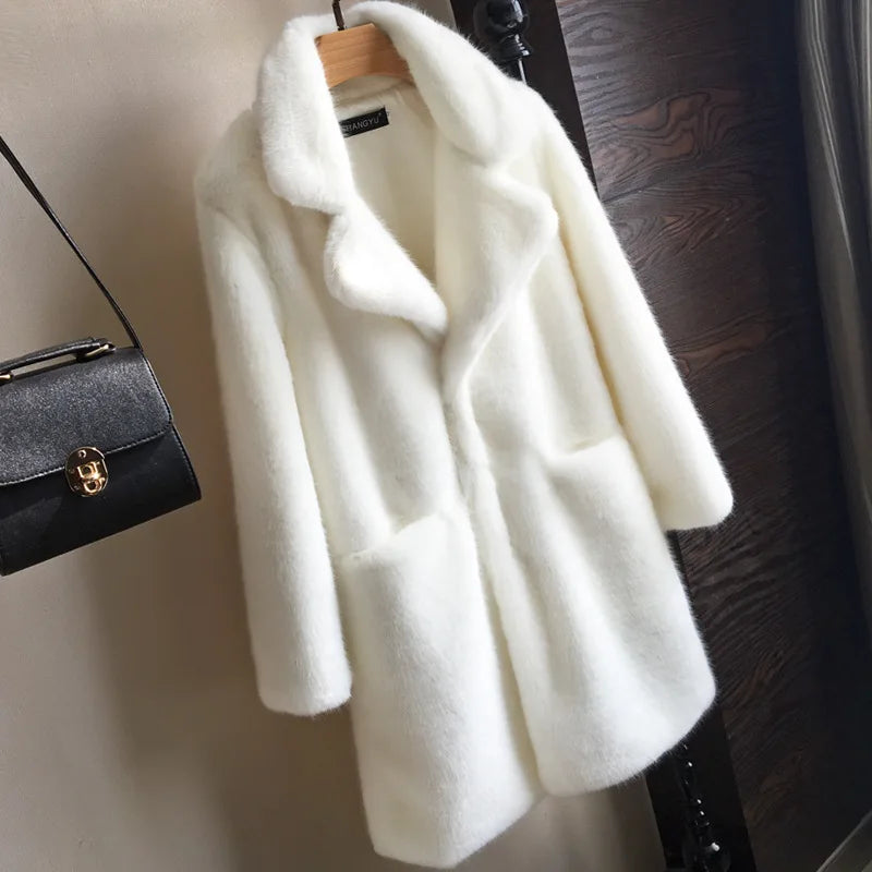 Huda's Plush Fur Open Jacket