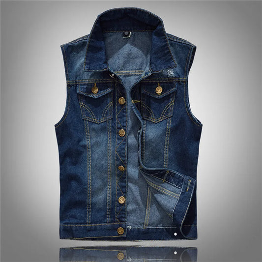 Diana's Cotton, Denim, Vintage , Stylish, Washed Jeans, Ripped Vest