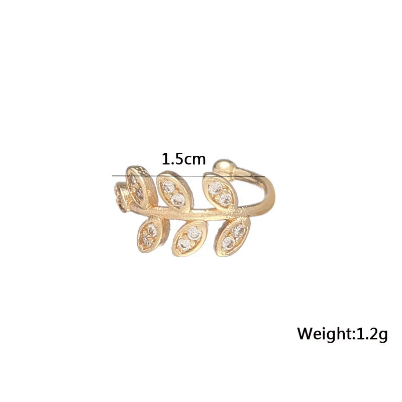 Gift's non-piercing, Golden, Stylish, Trendy, Ear-cuff, Earrings