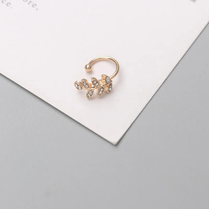 Gift's non-piercing, Golden, Stylish, Trendy, Ear-cuff, Earrings