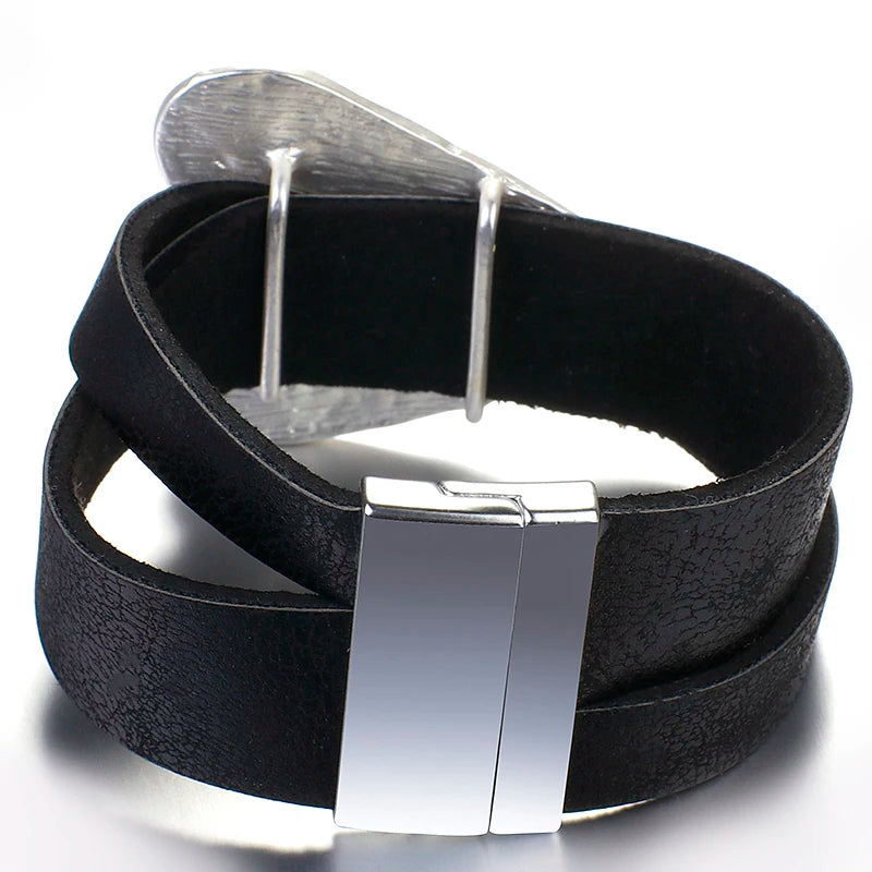 Yasmine's Leather Bracelet Magnetic buckle Bracelets