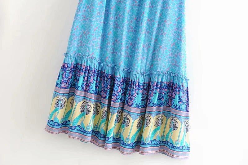 Darcy's elastic waist boho maxi skirt