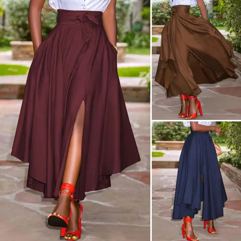 Linda's asymmetric elegant midi skirt