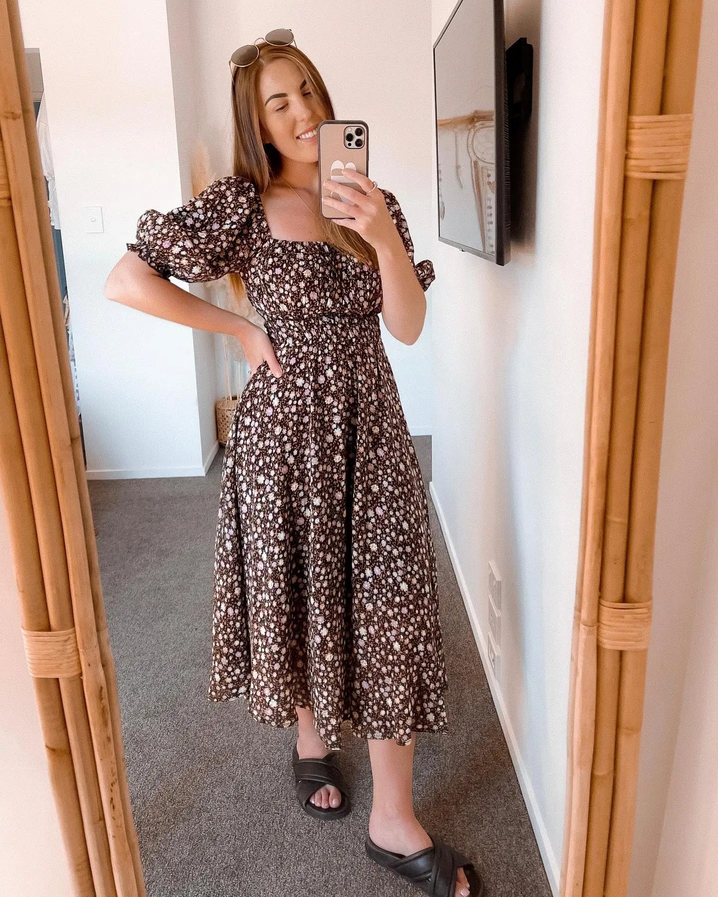 Shierly's Sabrina casual long boho dress