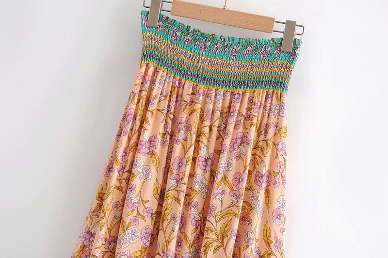 Lola's Boho, Elastic waist, Asymmetric, Long, Trendy, Vintage, Party, Stylish skirt