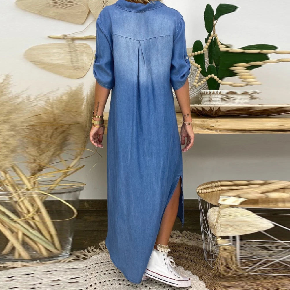 Dina's Loose Denim Dress