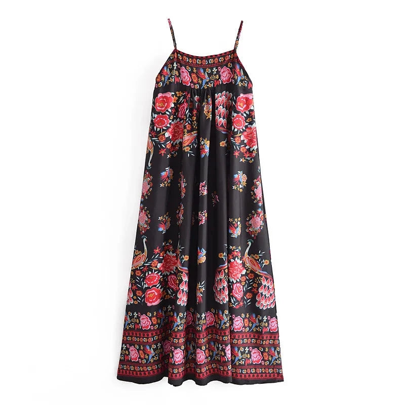 Jenifer's strap boho long casual dress