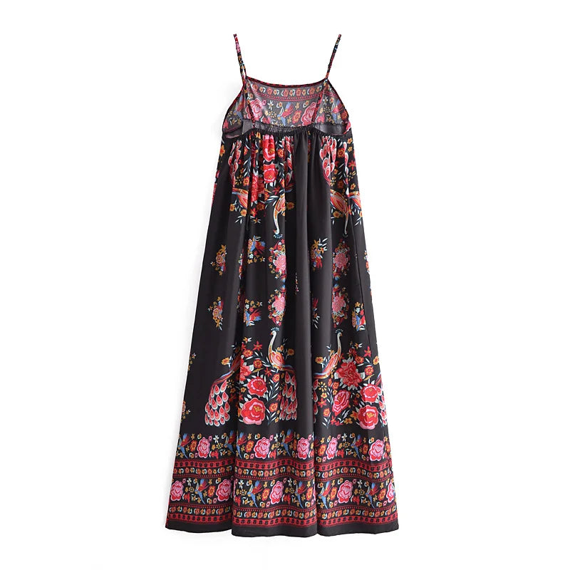 Jenifer's strap boho long casual dress