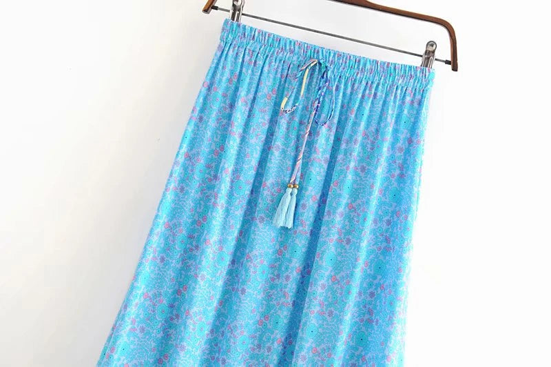 Darcy's elastic waist boho maxi skirt