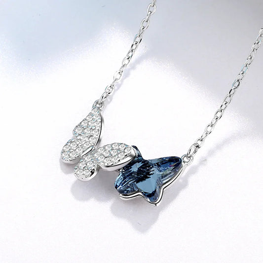 Gift, 925 silver, Tiny, Choker, Butterfly, Fine Necklace