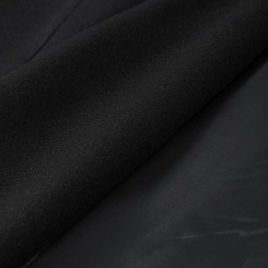 Close-up of black fabric with a textured surface