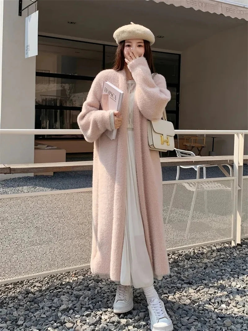 Maria's Long Fleece Cardigan