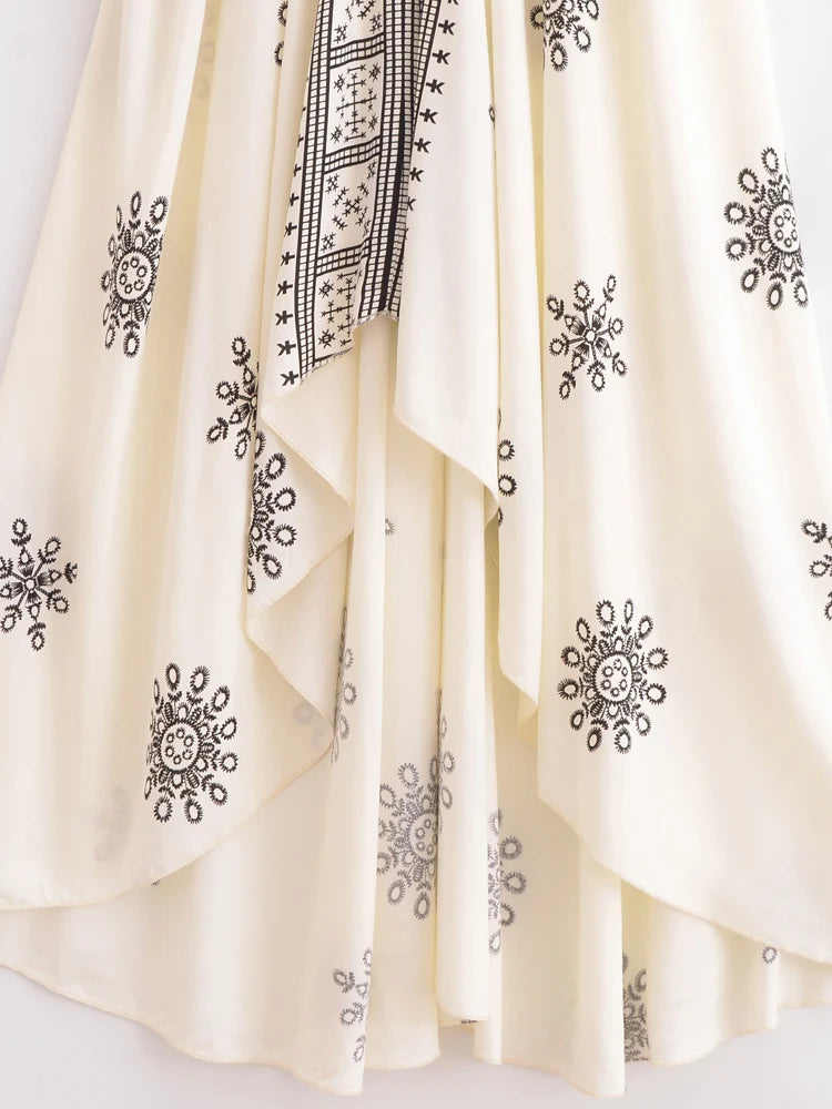 Mila's Floral, Backless, Beach, Party, Boho, Holiday, High-Low, Maxi Dress