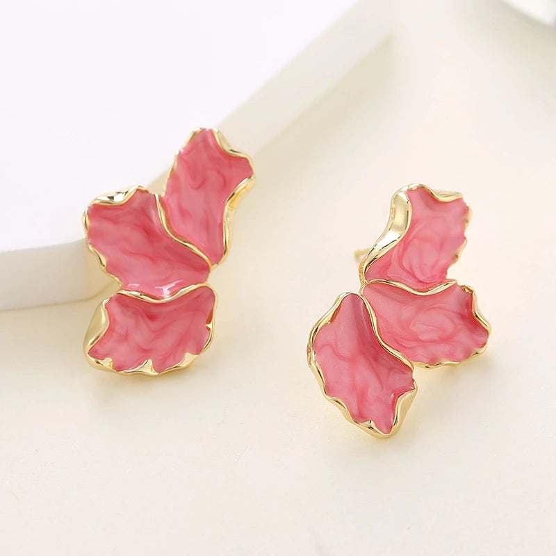 Catherine's Stylish, Petal Design, Colorful, Stud, Earrings