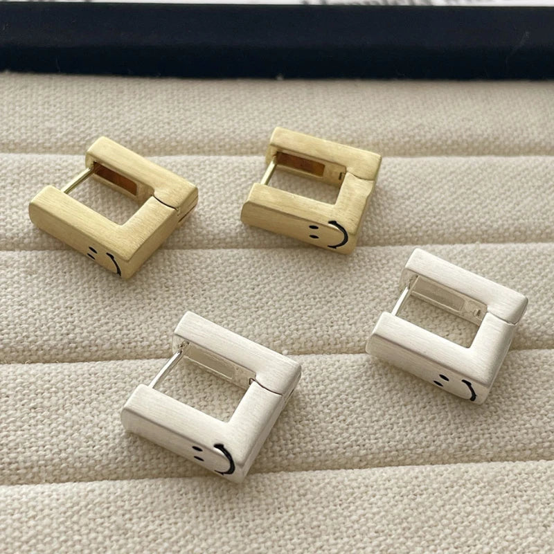 Bibi's Modern, Elegant, Temperament, Smiley Face, Geometric Earrings