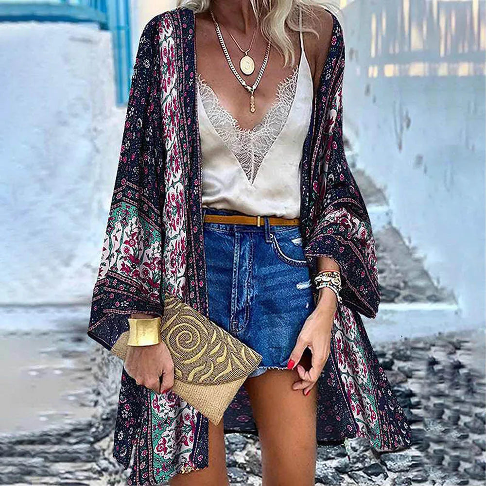 Veronica's boho open loose kimono