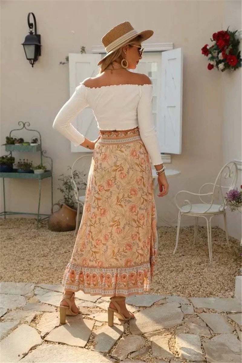 Maria's high-low boho skirt