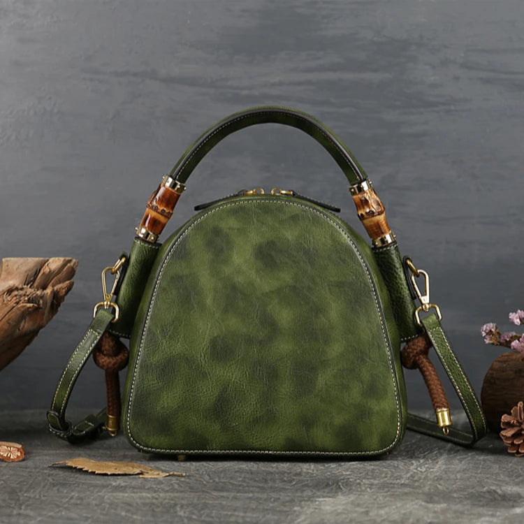 Lura's Retro, Vintage, Genuine Leather, Trendy, Stylish, Handmade, Shoulder Bag