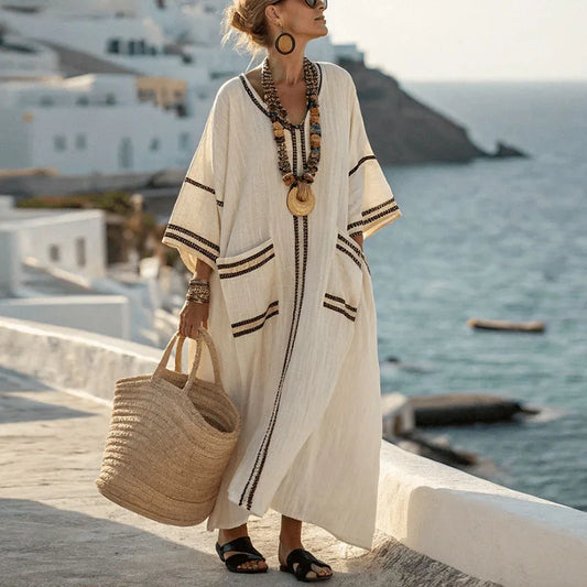 Loren's Loose, Geometric Prints, Boho, Trendy, Stylish, Chic, Beach, Holiday, Midi Dress